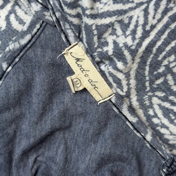 Women’s Soft Blue Patterned Sleeveless Dress Medium - Picture 6 of 7